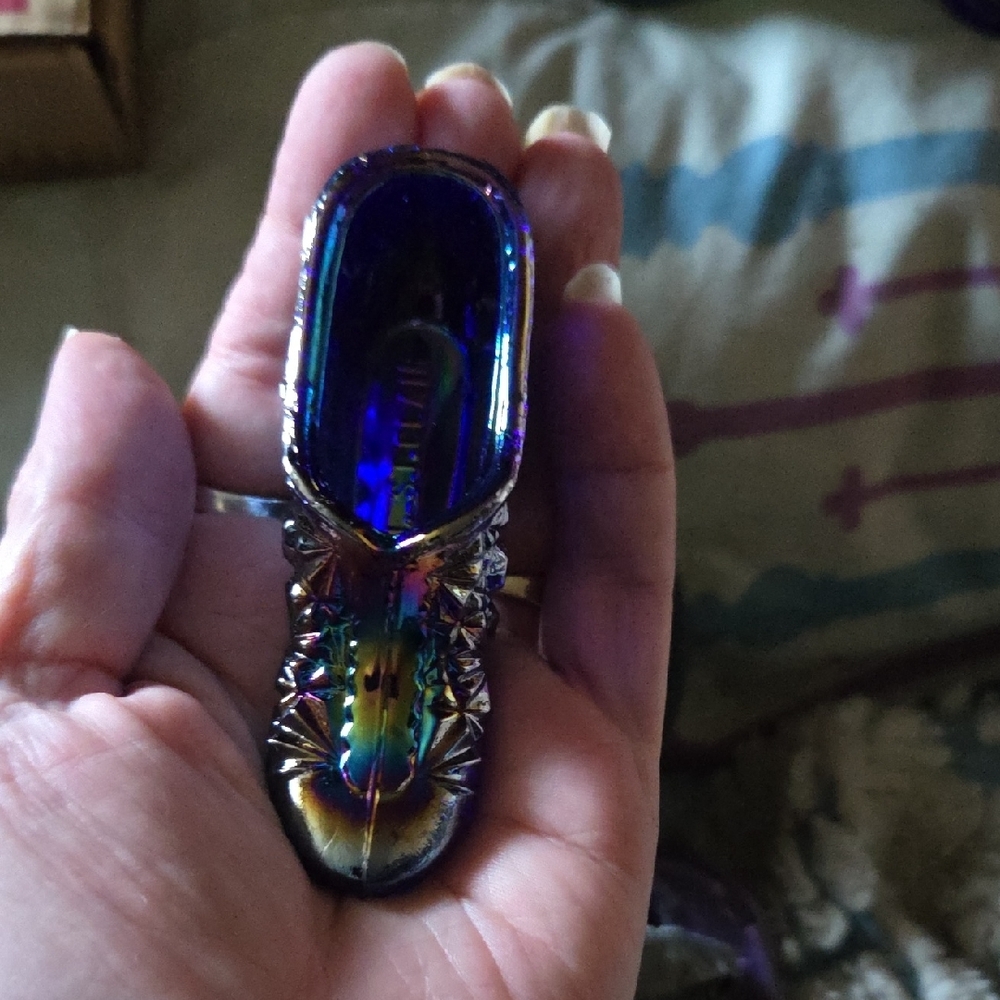 J.st Clair Carnvial  Glass Shoe Figurine